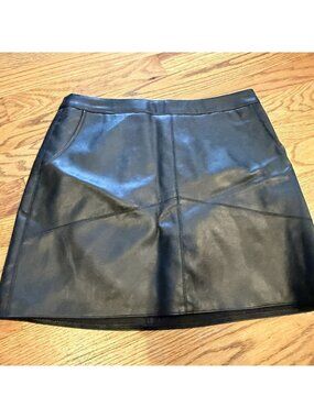 Altar'd State Womens Medium Faux Leather Skirt Black
